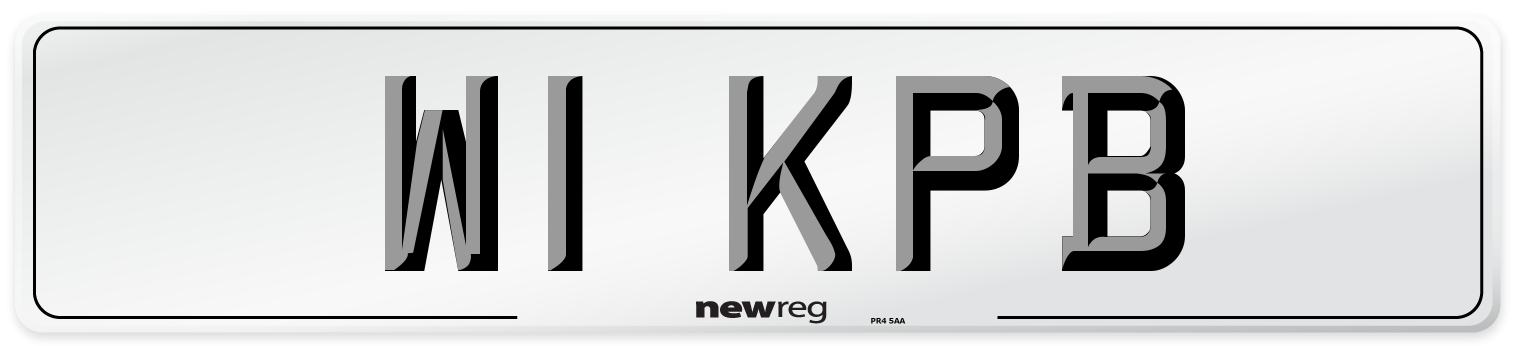 W1 KPB Number Plate from New Reg